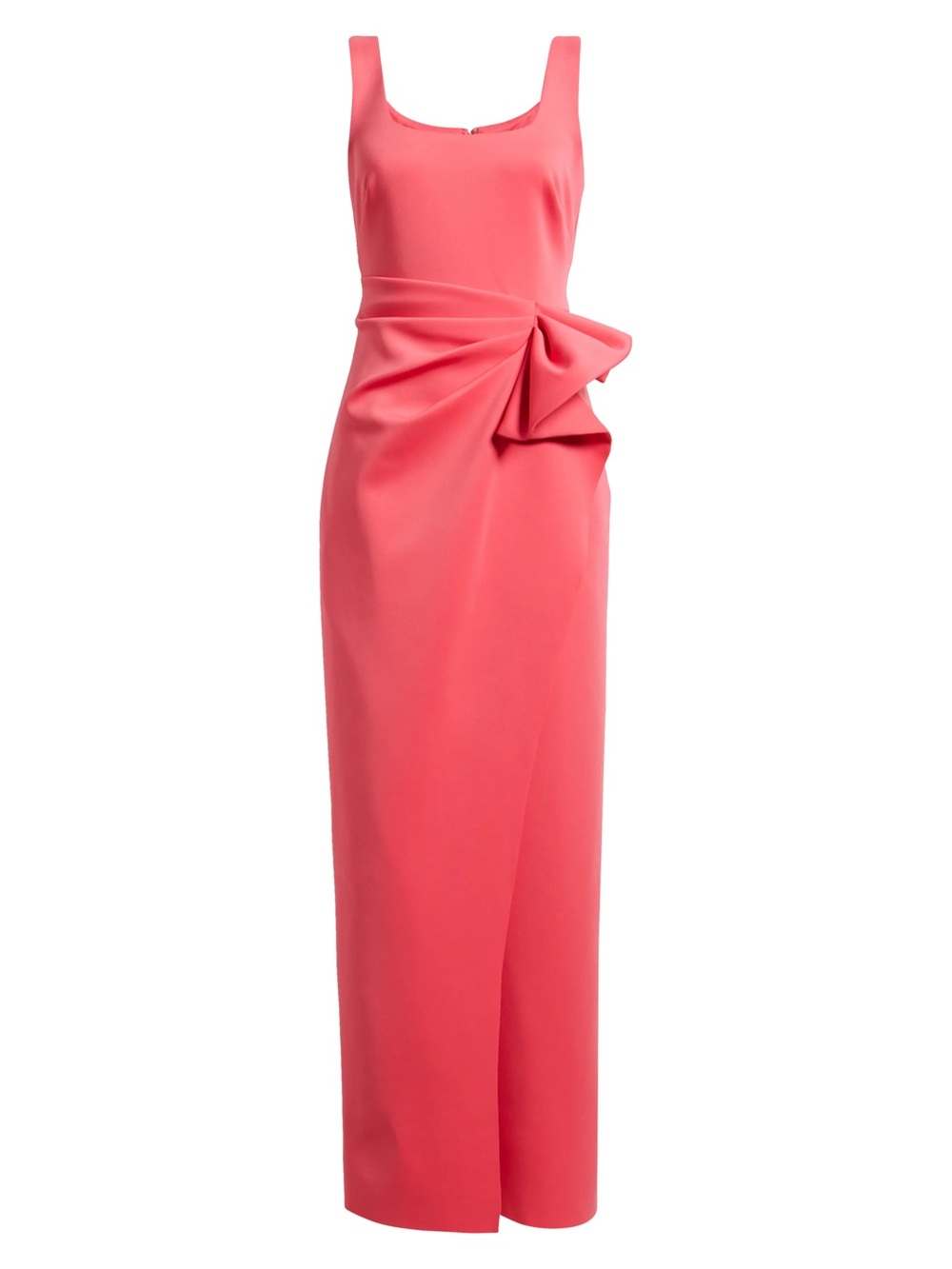 Vince Camuto Coral Pink Sleeveless Draped Column Dress - Picture 5 of 6